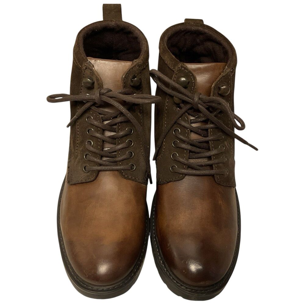 ASOS Design Men's Size 5 Brown Leather Lace Up Ankle Boots